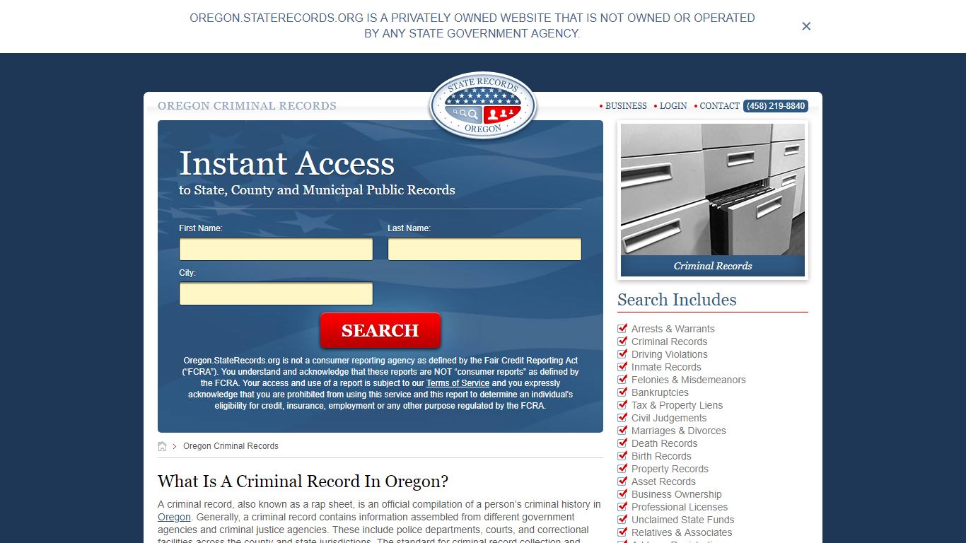 Oregon Criminal Records | StateRecords.org